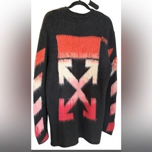 Off-White Black and Orange Crewneck Sweater